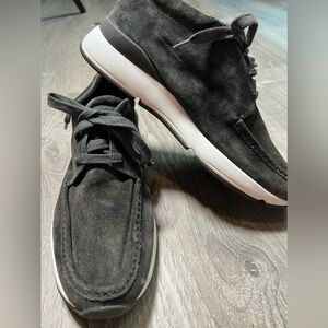 VINCE Black‎ Tie Suede Feel Shoes